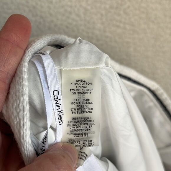 Calvin‎ Klein Skirt Womens Size 6 Pencil White Grey Black Stripe - Picture 6 of 6